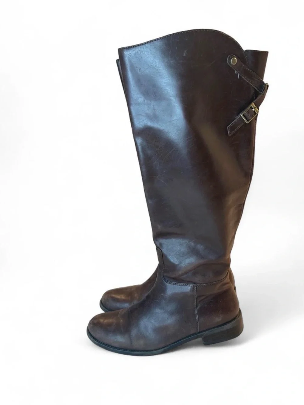 Vince Camuto Tall Leather Knee-High Boots - Dark Brown